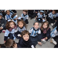 Festejos por el Día de la Bandera con los niños de Jardín